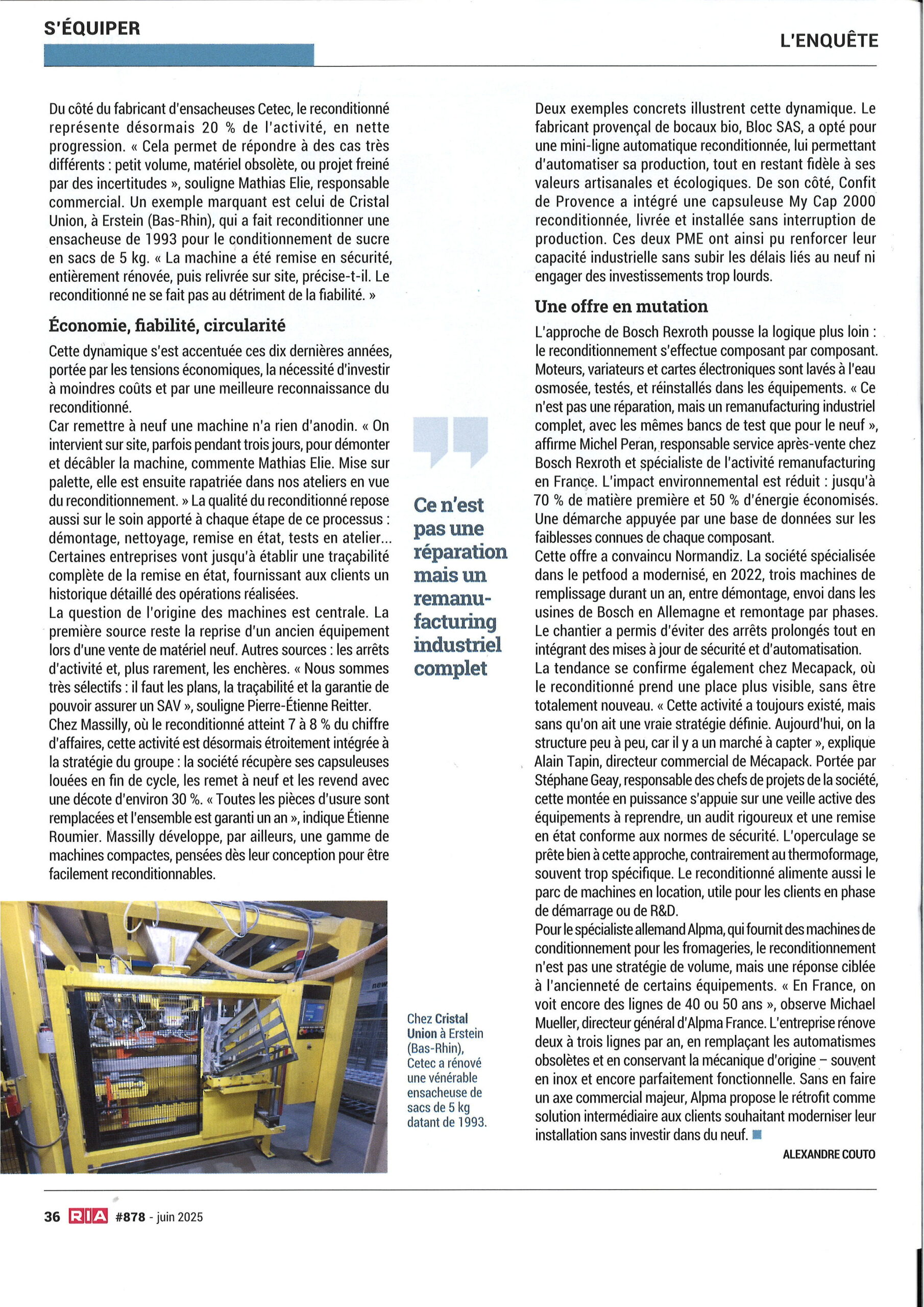 RIA 1- LA SECONDE VIE DES MACHINES D’EMBALLAGE - Page 2